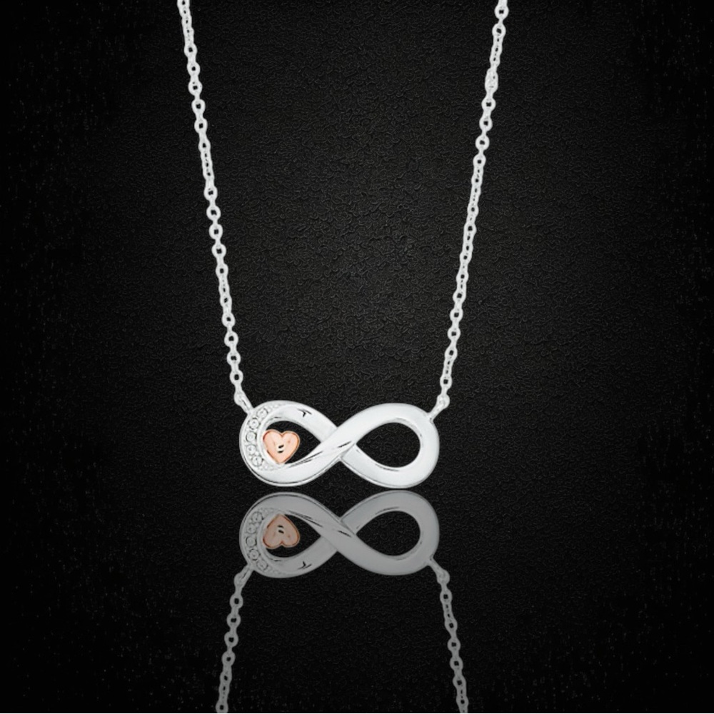 Swarovski Infinity Heart Mom Necklace inscribed on back, Mother’s Day Gift